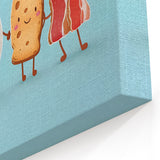 Happy Breakfast Food Wall Art – Kitchen Wall Decor with Cute Food Prints