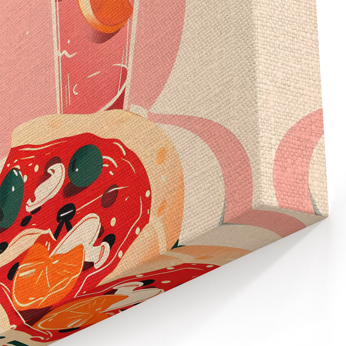 Pizza Dishes Wall Art - Modern Kitchen and Dining Room Decor