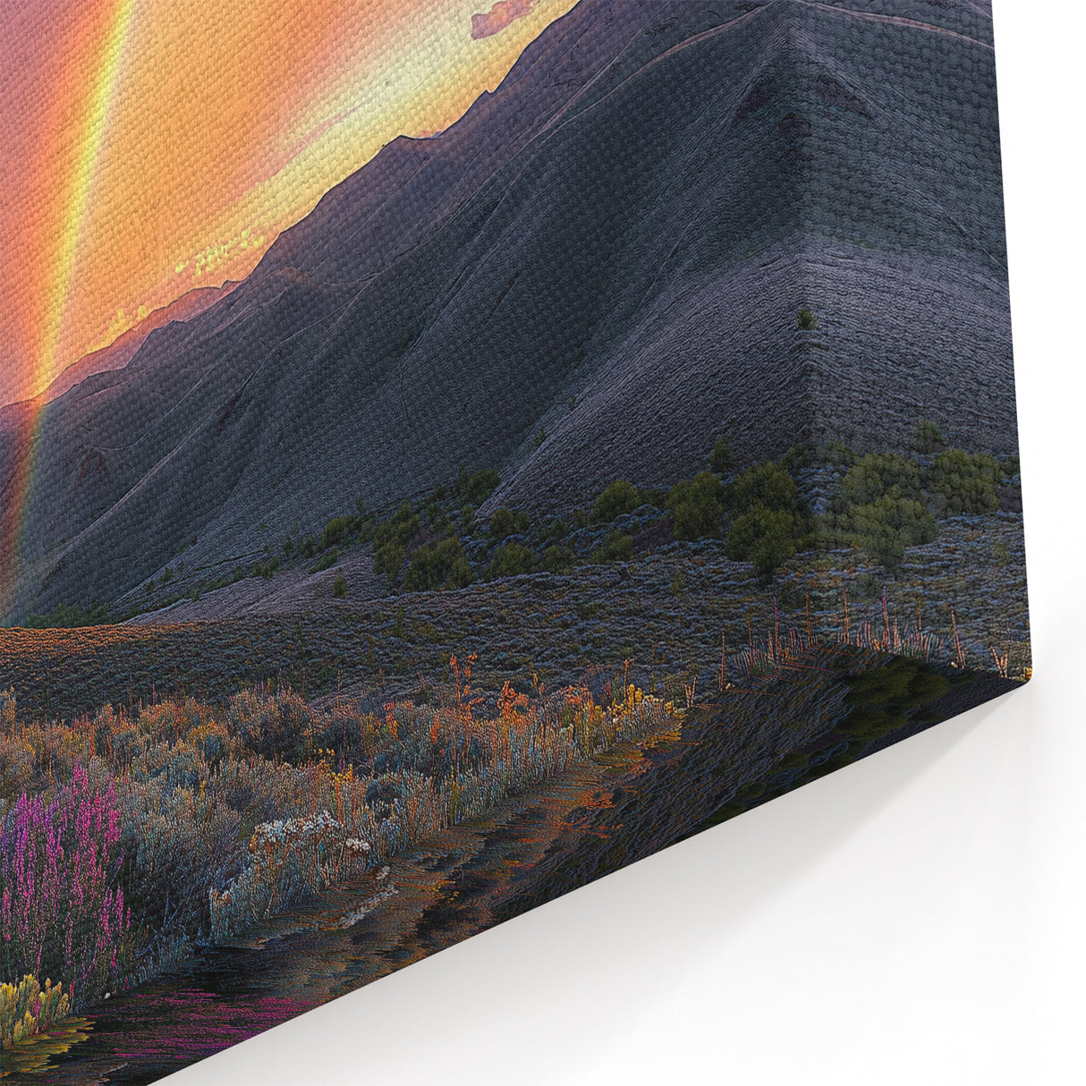 Southwestern Desert Wall Art with Rainbow - Stunning Landscape Prints