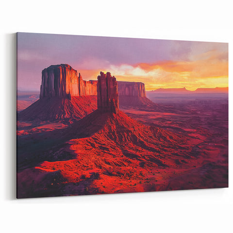 Monument Valley Sunrise Wall Art - Stunning Desert Landscape Prints
