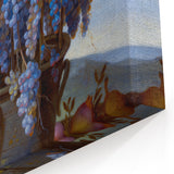 Baroque Still Life with Grapes: Elegant Rococo Wall Art