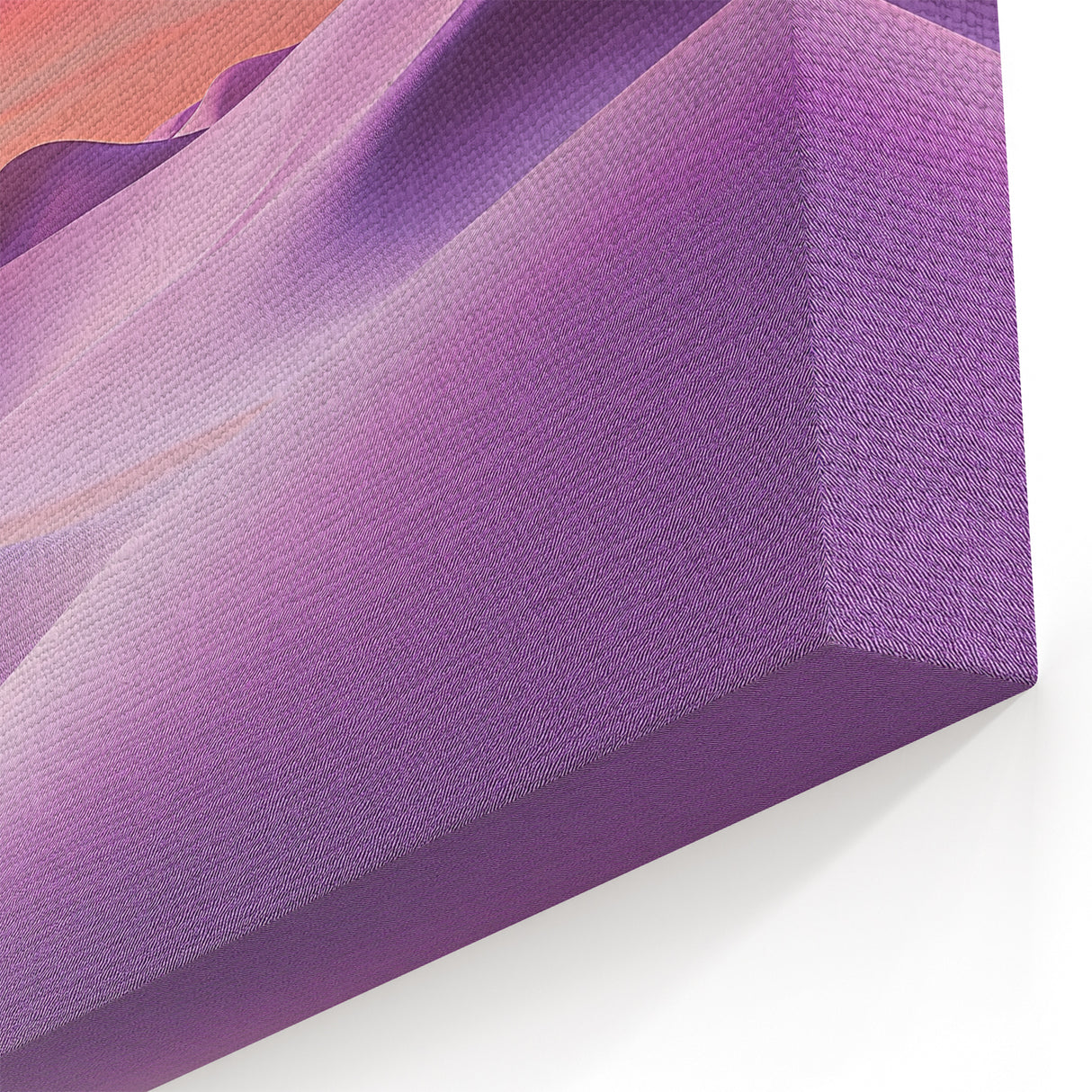 Desert Wall Art - Elegant Lavender Dunes with Sunset Glow Canvas