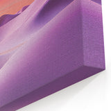 Desert Wall Art - Elegant Lavender Dunes with Sunset Glow Canvas