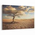Desert Wall Art - Lone Tree on Cracked Earth Canvas Print