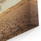 Desert Wall Art - Lone Tree on Cracked Earth Canvas Print