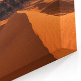 Southwestern Desert Art - Towering Rock Formation with Golden Sand