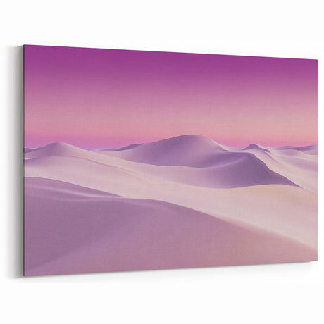 Southwestern Desert Art - Lavender Sand Dunes with Soft Pastel Sky