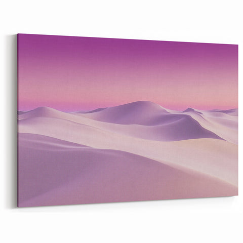 Southwestern Desert Art - Lavender Sand Dunes with Soft Pastel Sky