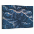 Desert Landscape Art - Aerial View of Blue Toned Sand Patterns