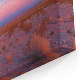 Desert Landscape Art - Moonlit Desert with Pink and Blue Sky
