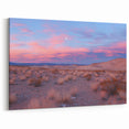 Desert Landscape Art - Pink and Blue Twilight Over Serene Desert