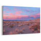Desert Landscape Art - Pink and Blue Twilight Over Serene Desert