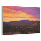 Southwestern Desert Art - Vibrant Sunset Over Rolling Hills