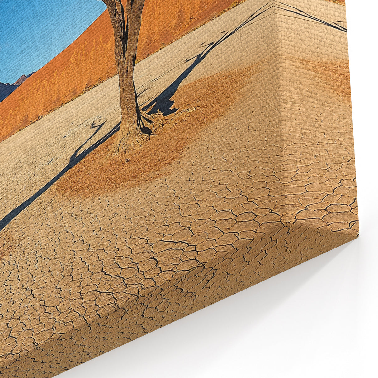 Barren Beauty - Bare Trees in Vibrant Desert Canvas Art