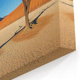 Barren Beauty - Bare Trees in Vibrant Desert Canvas Art