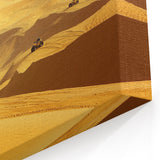 Desert Dune Exploration - Golden Sands with Off-Road Canvas Art