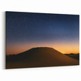 Starlit Desert Night - Golden Dunes Under a Starry Sky Canvas Art