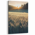Golden Wheat Field at Sunrise – Serene Fields Art Print