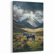 Scenic Fields Framed Art - Horse in Rolling Landscapes