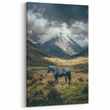 Scenic Fields Framed Art - Horse in Rolling Landscapes