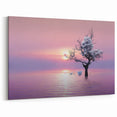 Scenic Landscape Wall Art - Sunset and Blossom Tree