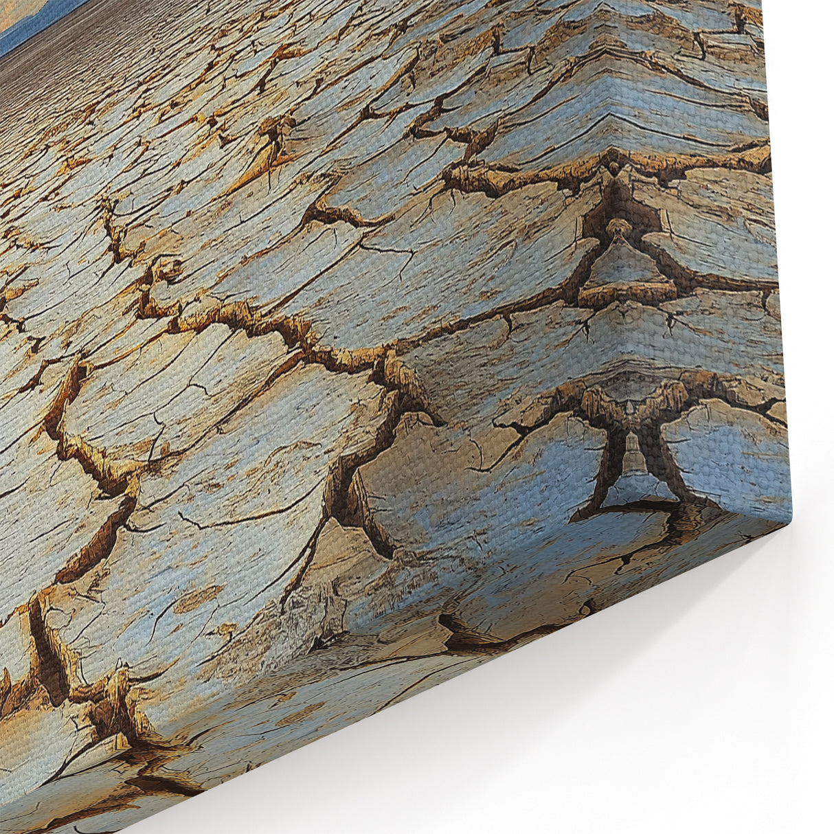 Desert Landscape Wall Art - Cracked Earth and Dramatic Sky