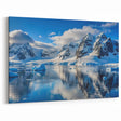 Antarctic Landscape Art - Snowy Mountains and Icy Reflections