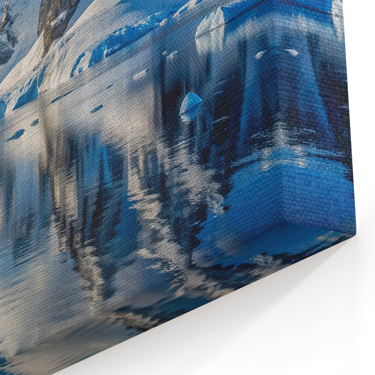 Antarctic Landscape Art - Snowy Mountains and Icy Reflections
