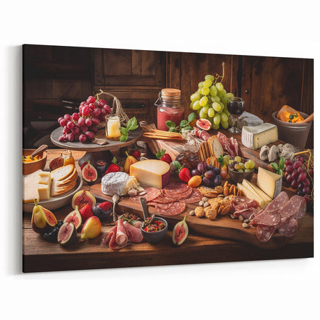 Gourmet Charcuterie Spread - Kitchen Wall Art for Food Lovers