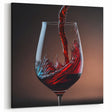 Swirling Wine Elegance - Canvas Art for Kitchen & Dining