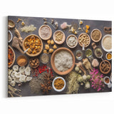 Rustic Spice & Herb Display - Kitchen Wall Art for Culinary Spaces