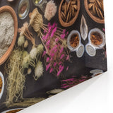 Rustic Spice & Herb Display - Kitchen Wall Art for Culinary Spaces