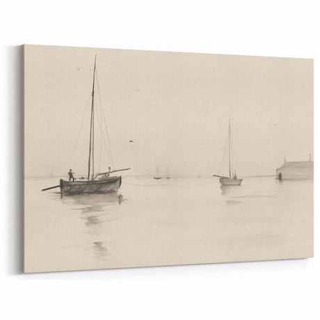 Serene Vintage Landscape Art – Classic Nautical Scene Wall Print