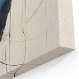 Custom Dining Room Wall Decor – Abstract Navy & Gold Canvas