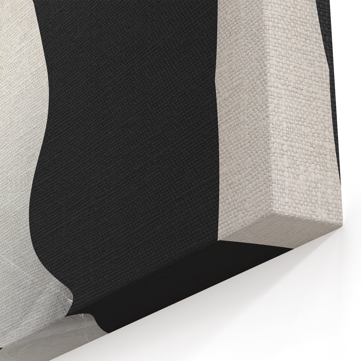 Modern Dining Room Wall Art - Black & White Abstract Canvas Décor