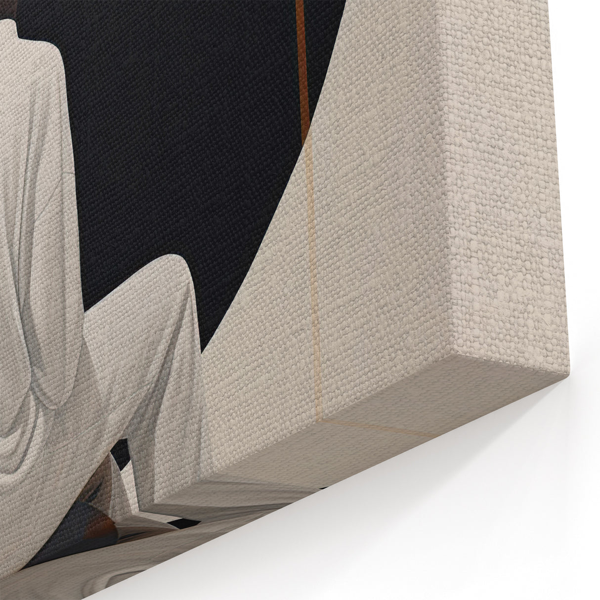 Elegant Dining Room Wall Art - Abstract Black, White & Orange Décor