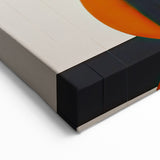 Elegant Dining Room Wall Art - Abstract Black, White & Orange Décor