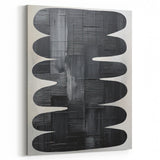Contemporary Dining Art Pieces - Black & White Textured Abstract