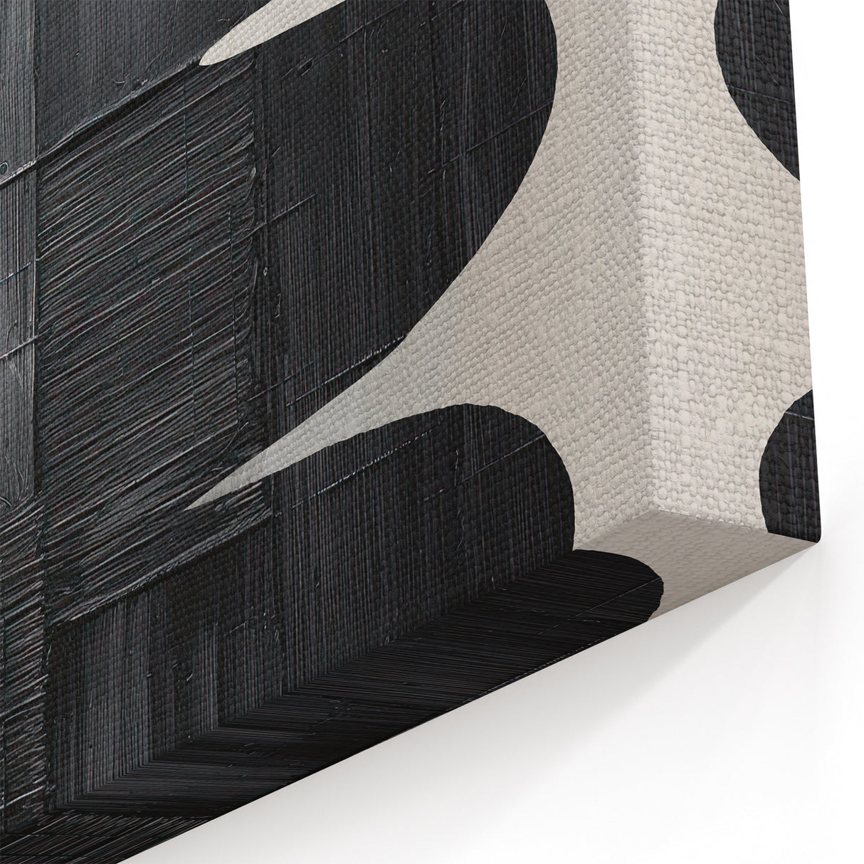 Contemporary Dining Art Pieces - Black & White Textured Abstract