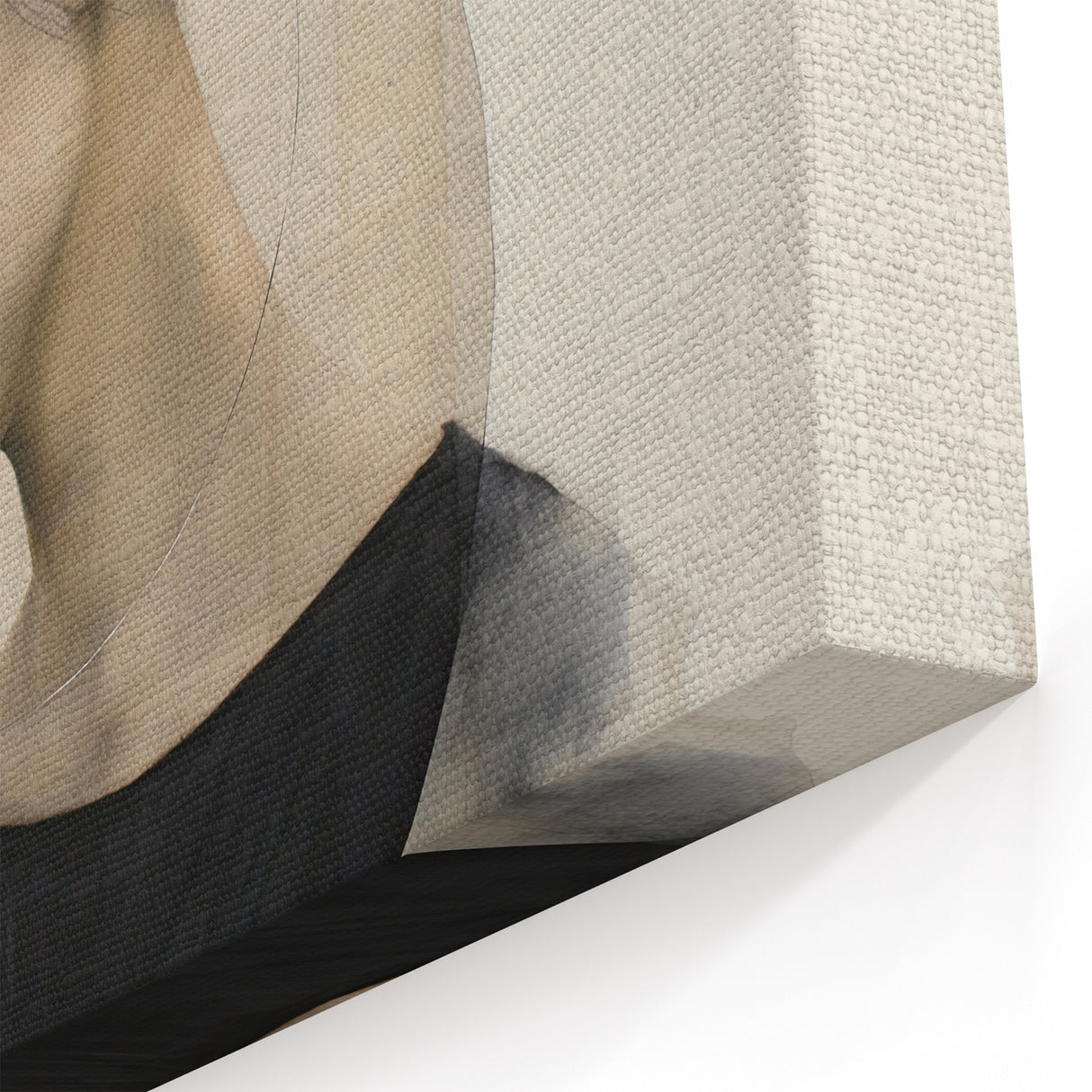 Elegant Dining Room Art Prints - Black & Beige Modern Portrait