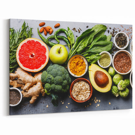 Superfood Harmony - Fresh & Vibrant Kitchen Wall Art