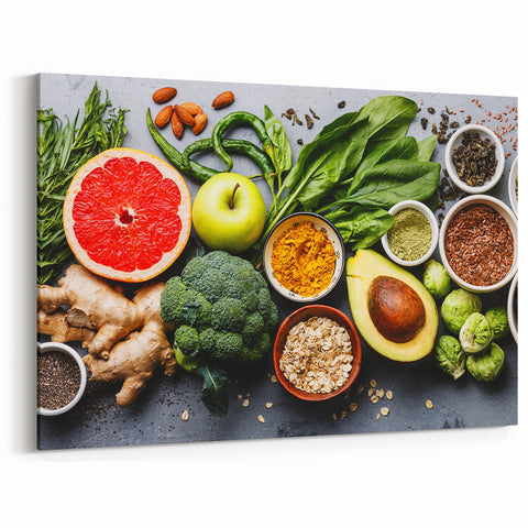 Superfood Harmony - Fresh & Vibrant Kitchen Wall Art