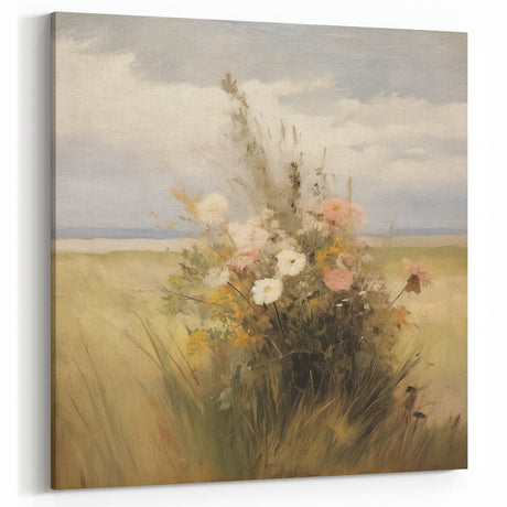 Vintage Wildflower Meadow Art – Classic Floral Landscape Print