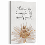 Floral Typography Art Print – Inspirational Quote on Canvas