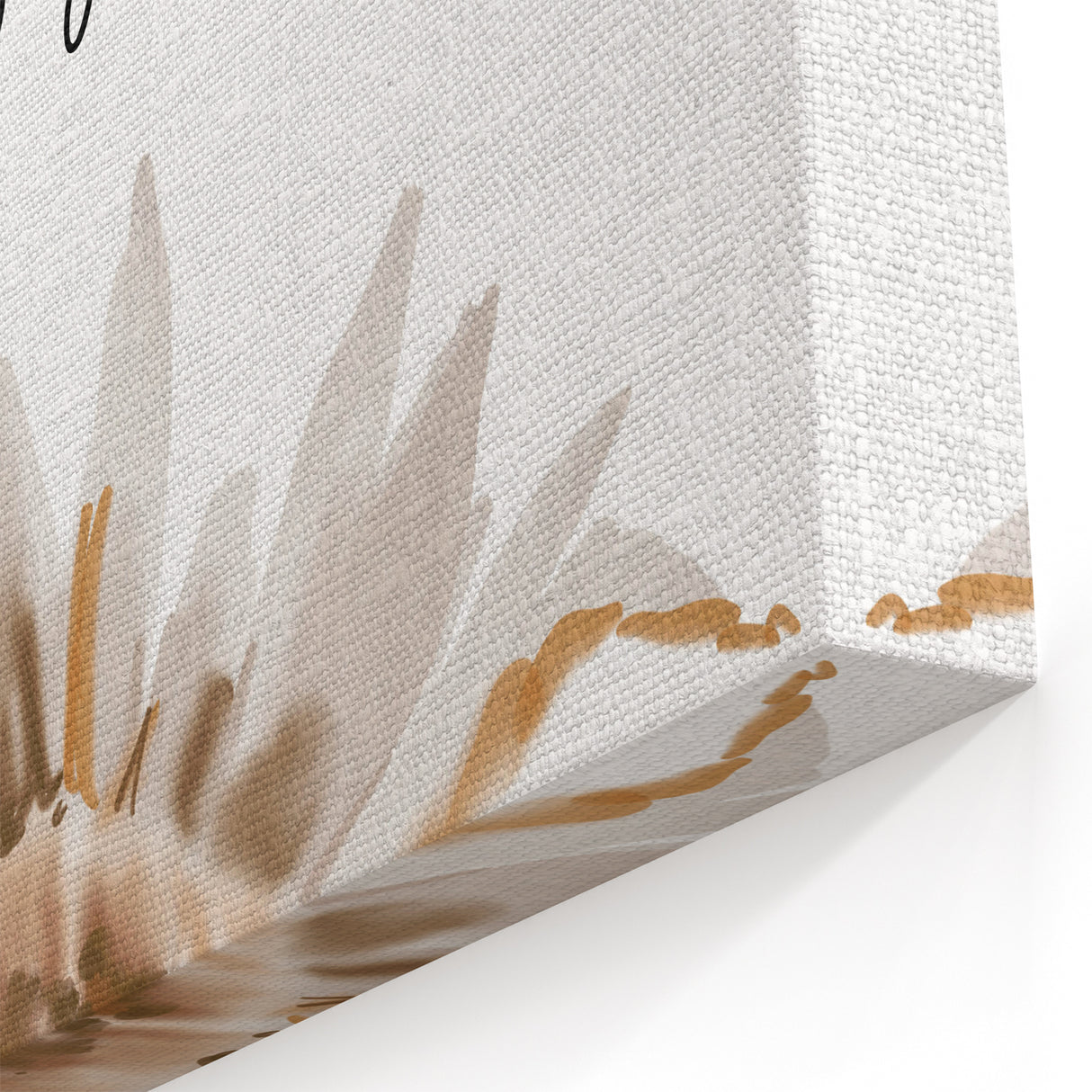 Floral Typography Art Print – Inspirational Quote on Canvas