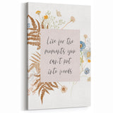 Floral Typography Art Print – Inspirational Quote on Canvas