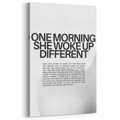 Bold Typography Art Print – Empowering Quote on Canvas
