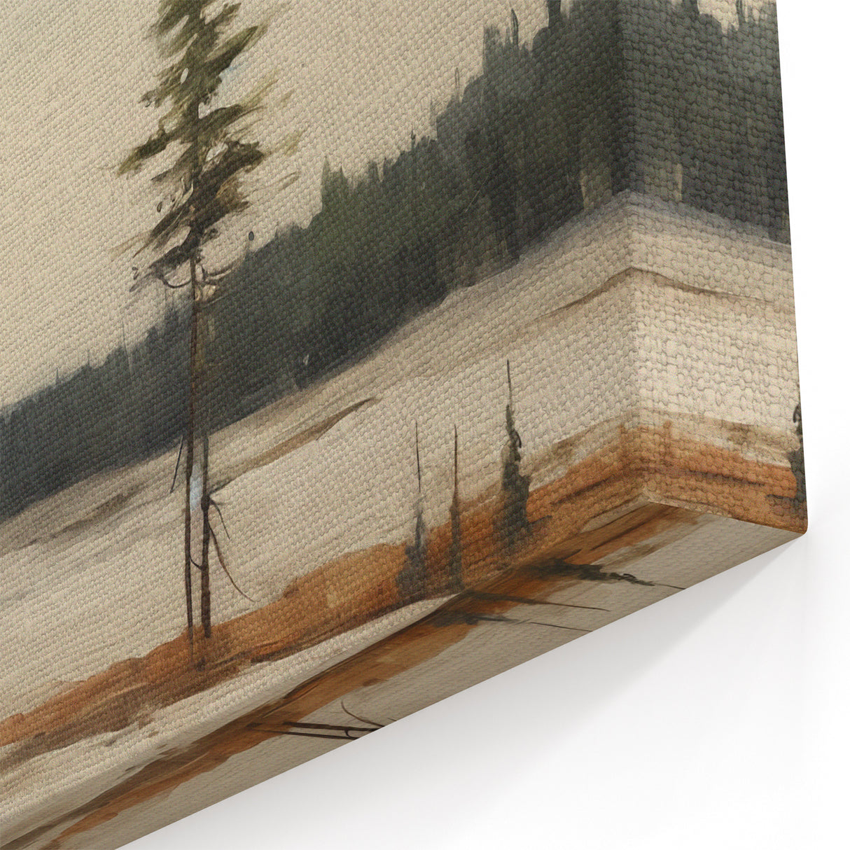 Vintage Winter Landscape Art – Classic Snowy Countryside Print