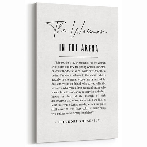 Inspirational Typography Art Print – The Woman in the Arena