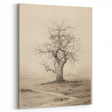 Vintage Tree Sketch Art – Classic Monochrome Nature Wall Print
